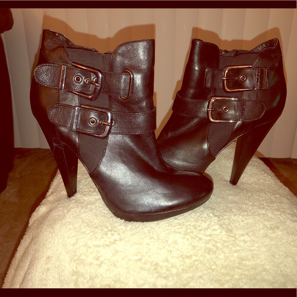 Black Buckled Booties